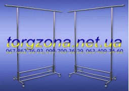 Стійка L1.0 х H1.2 з хромованої труби на колесах